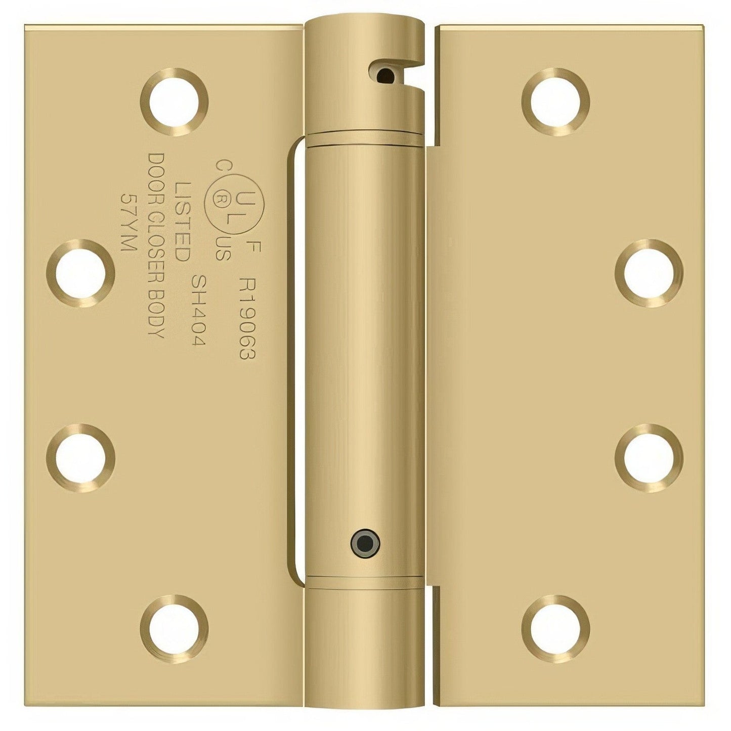Deltana DSH45 4-1/2" x 4-1/2" NRP Square Corner Spring Hinge.
