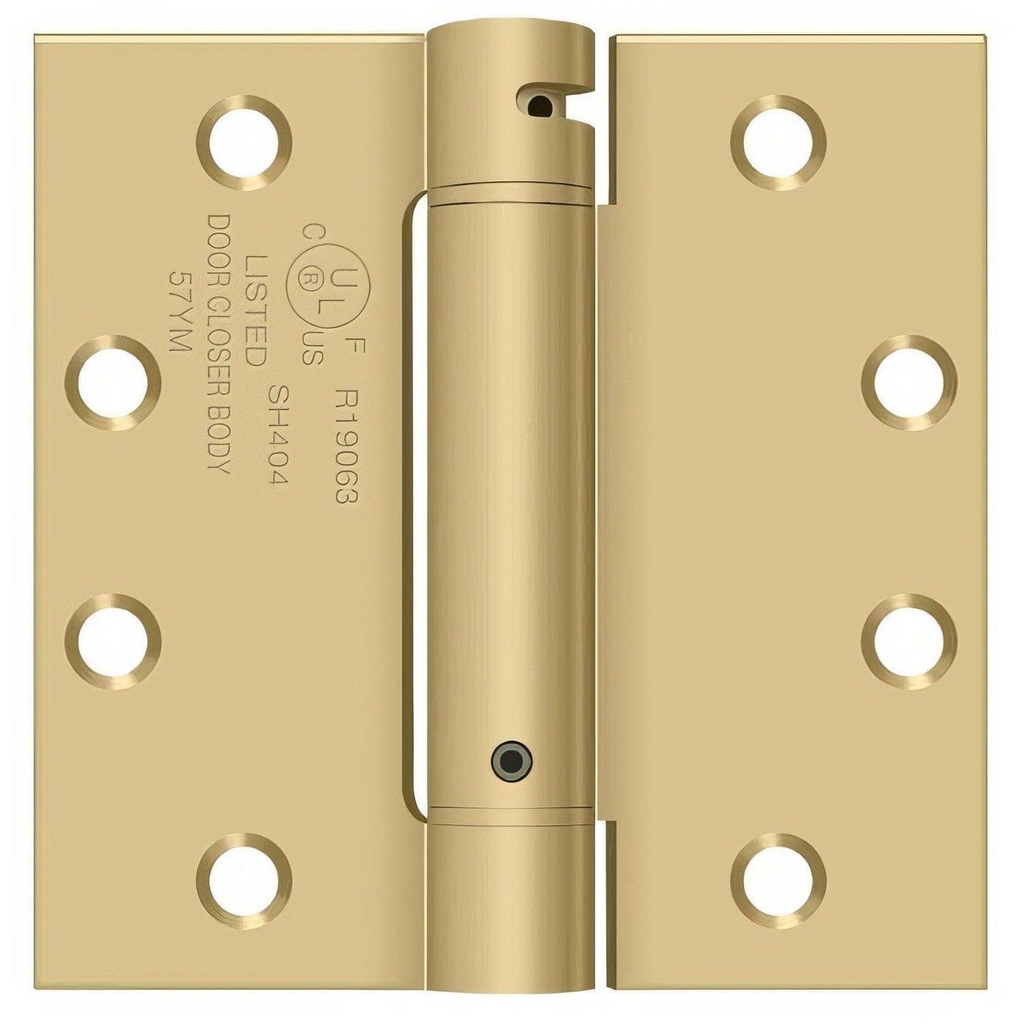 Deltana DSH45 4-1/2" x 4-1/2" NRP Square Corner Spring Hinge.