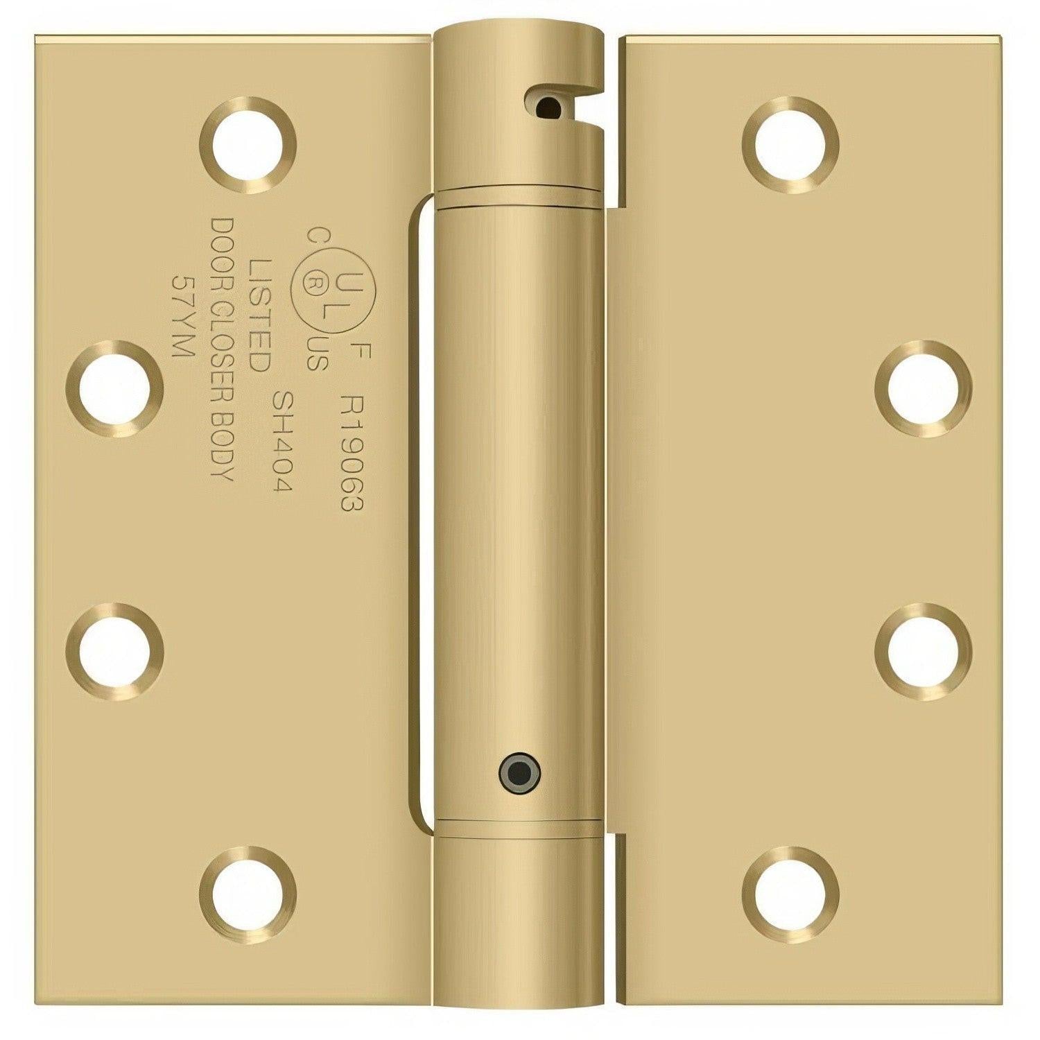 Deltana DSH45 4-1/2" x 4-1/2" NRP Square Corner Spring Hinge.