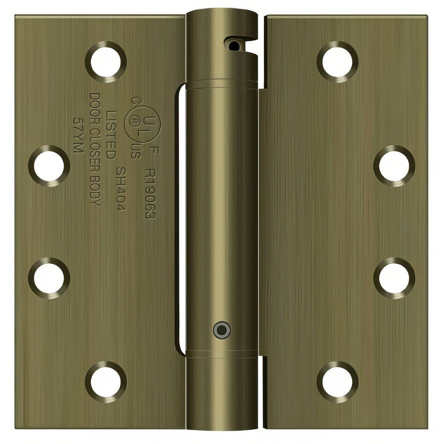 Deltana DSH45 4-1/2" x 4-1/2" NRP Square Corner Spring Hinge.