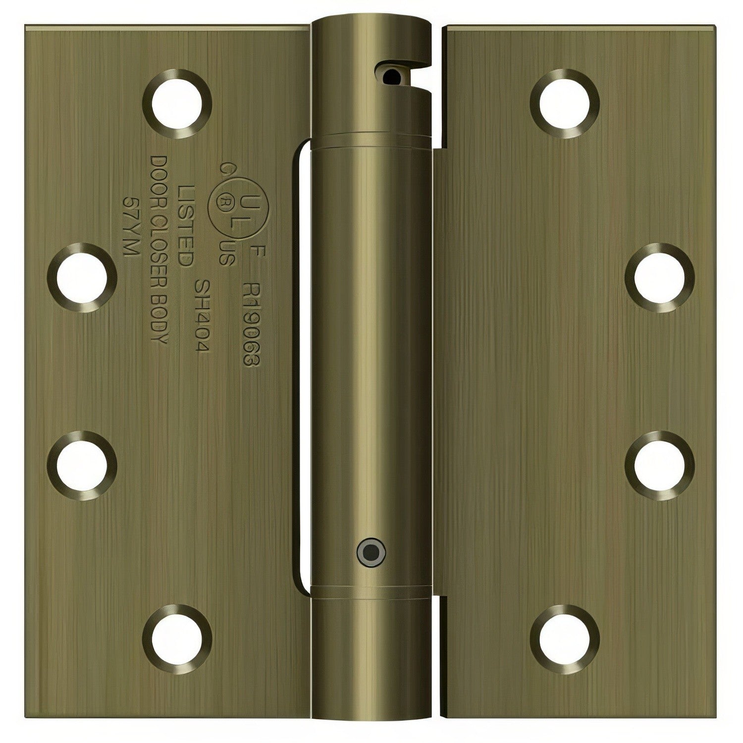 Deltana DSH45 4-1/2" x 4-1/2" NRP Square Corner Spring Hinge.