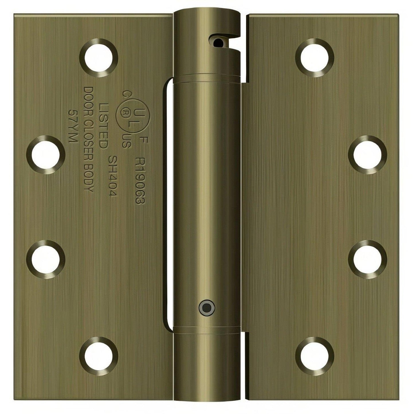 Deltana DSH45 4-1/2" x 4-1/2" NRP Square Corner Spring Hinge.