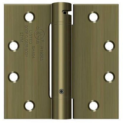 Deltana DSH45 4-1/2" x 4-1/2" NRP Square Corner Spring Hinge.