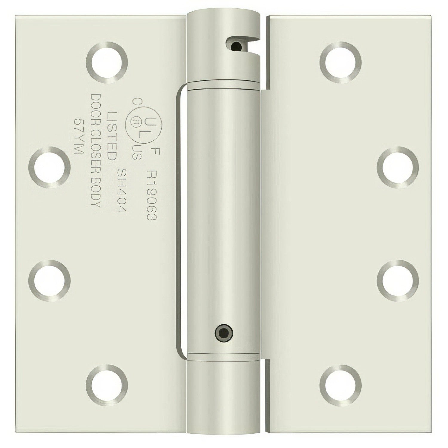Deltana DSH45 4-1/2" x 4-1/2" NRP Square Corner Spring Hinge.
