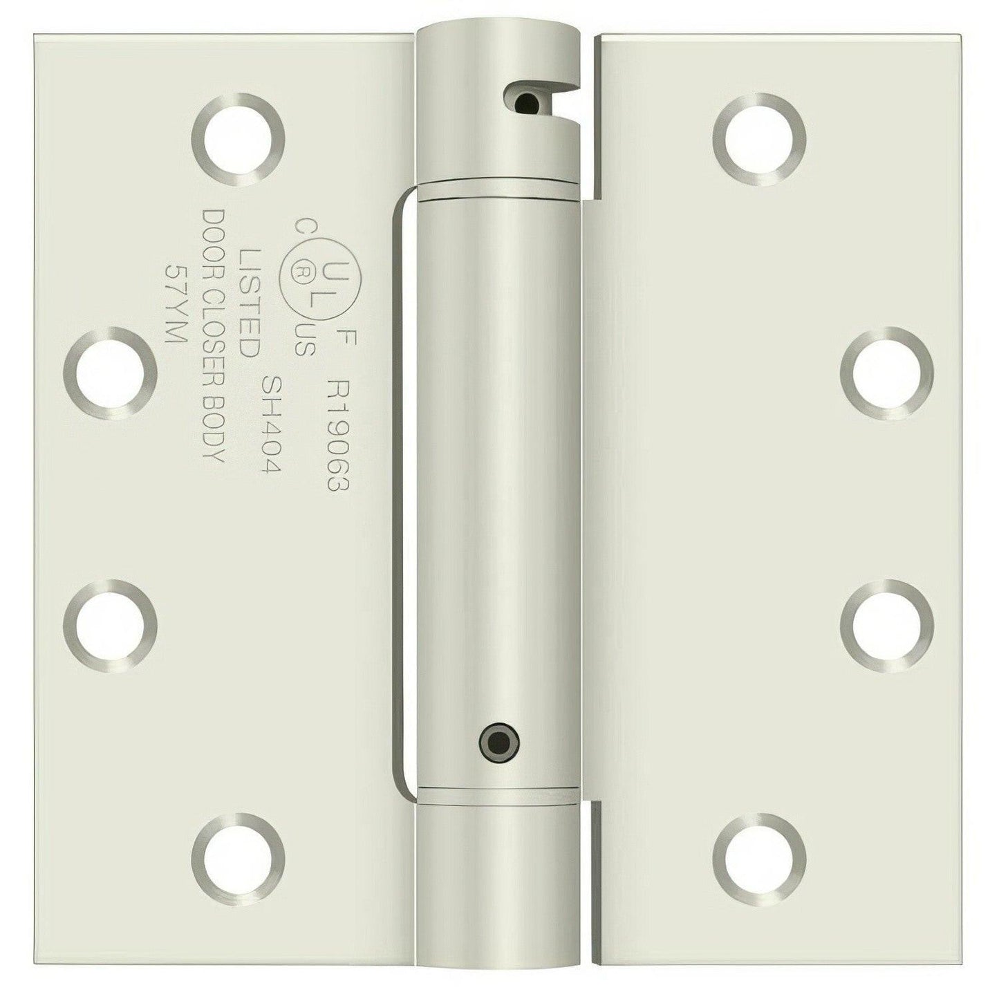 Deltana DSH45 4-1/2" x 4-1/2" NRP Square Corner Spring Hinge.