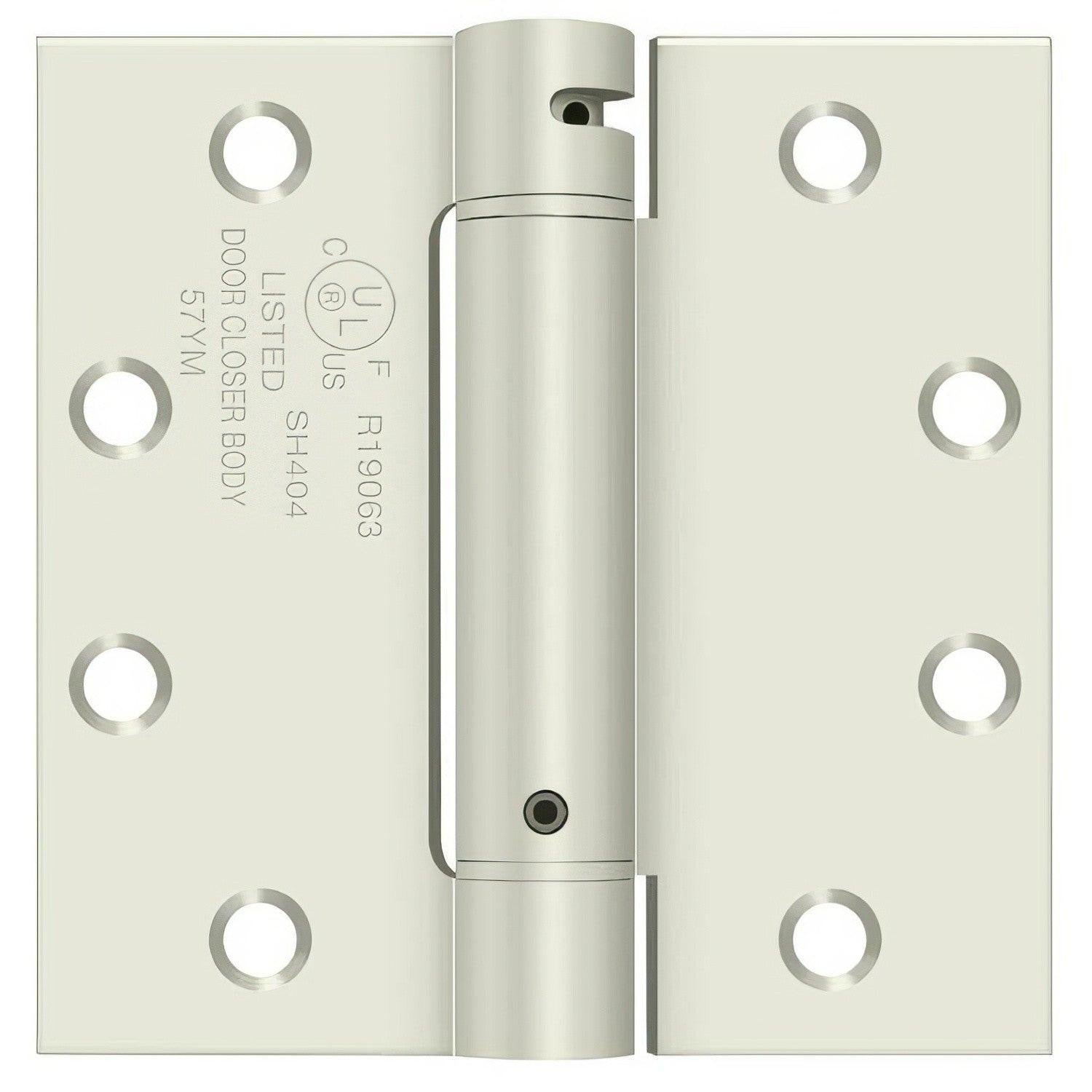 Deltana DSH45 4-1/2" x 4-1/2" NRP Square Corner Spring Hinge.