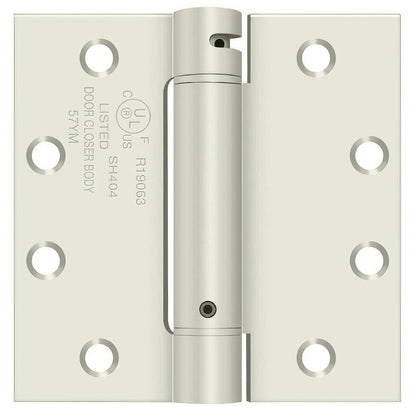 Deltana DSH45 4-1/2" x 4-1/2" NRP Square Corner Spring Hinge.