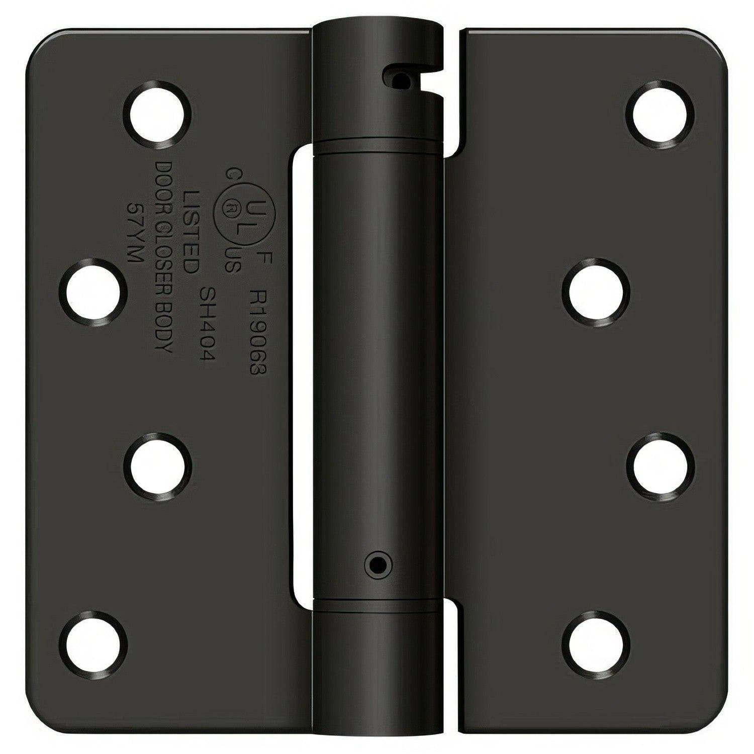 Deltana DSH4R4 4" x 4" NRP Spring Hinge with 1/4" Radius Corner - Sold Each.