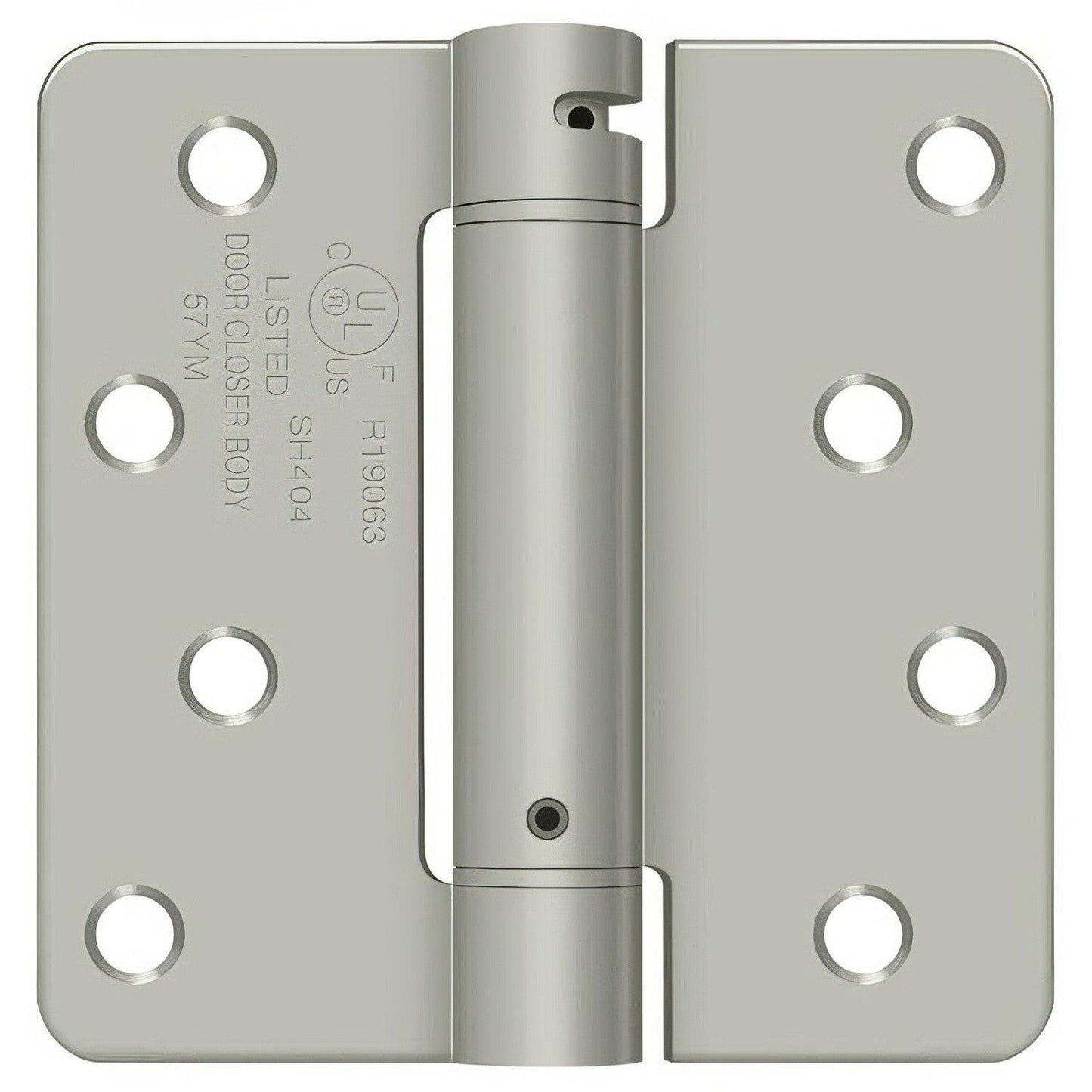 Deltana DSH4R4 4" x 4" NRP Spring Hinge with 1/4" Radius Corner - Sold Each.