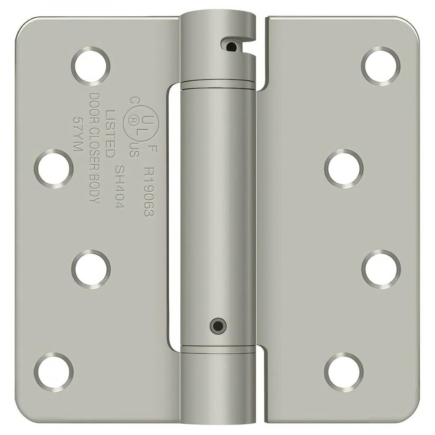 Deltana DSH4R4 4" x 4" NRP Spring Hinge with 1/4" Radius Corner - Sold Each.