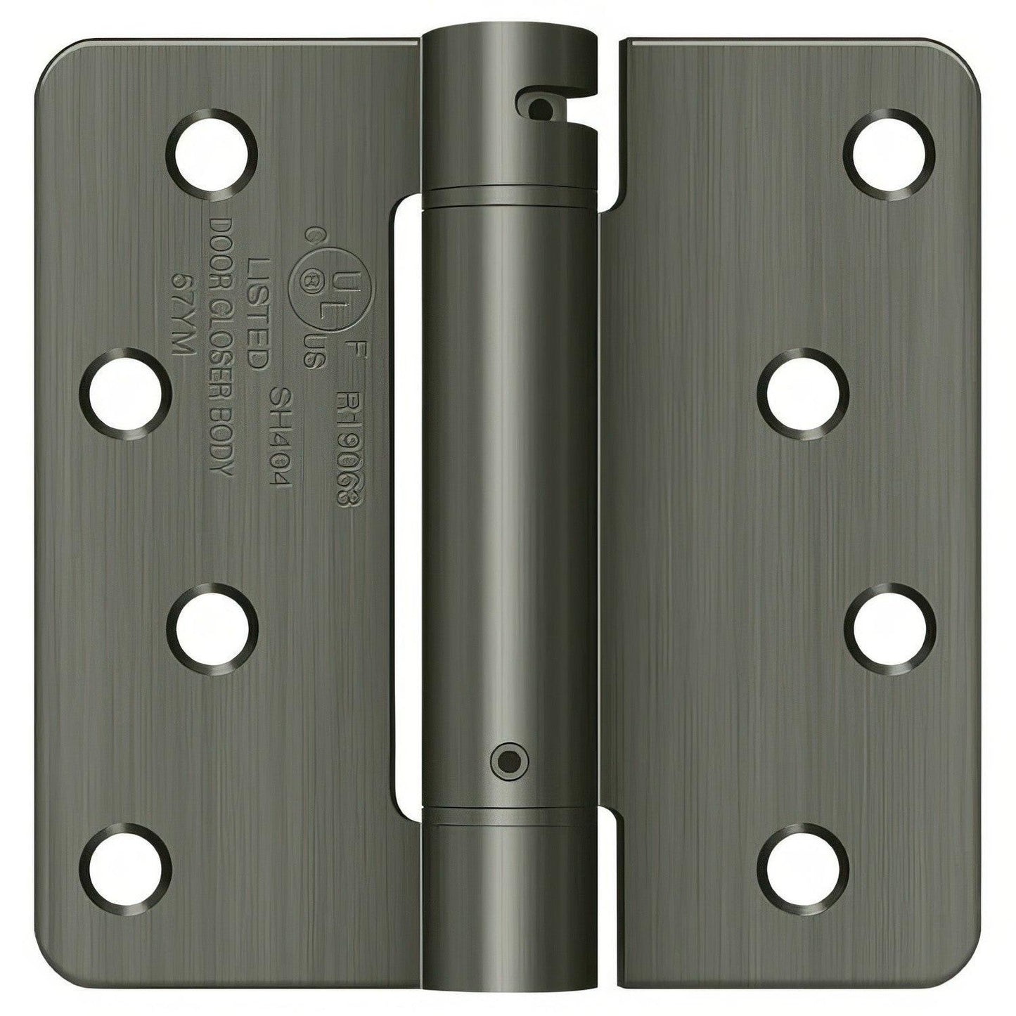 Deltana DSH4R4 4" x 4" NRP Spring Hinge with 1/4" Radius Corner - Sold Each.