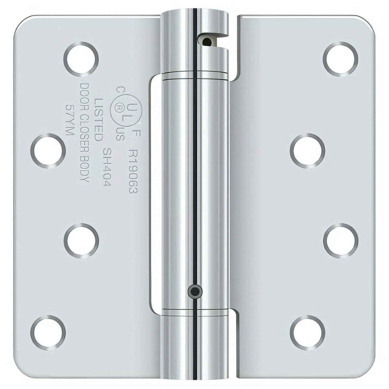 Deltana DSH4R4 4" x 4" NRP Spring Hinge with 1/4" Radius Corner - Sold Each.