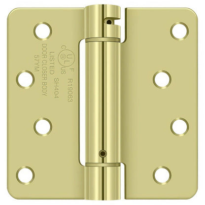 Deltana DSH4R4 4" x 4" NRP Spring Hinge with 1/4" Radius Corner - Sold Each.