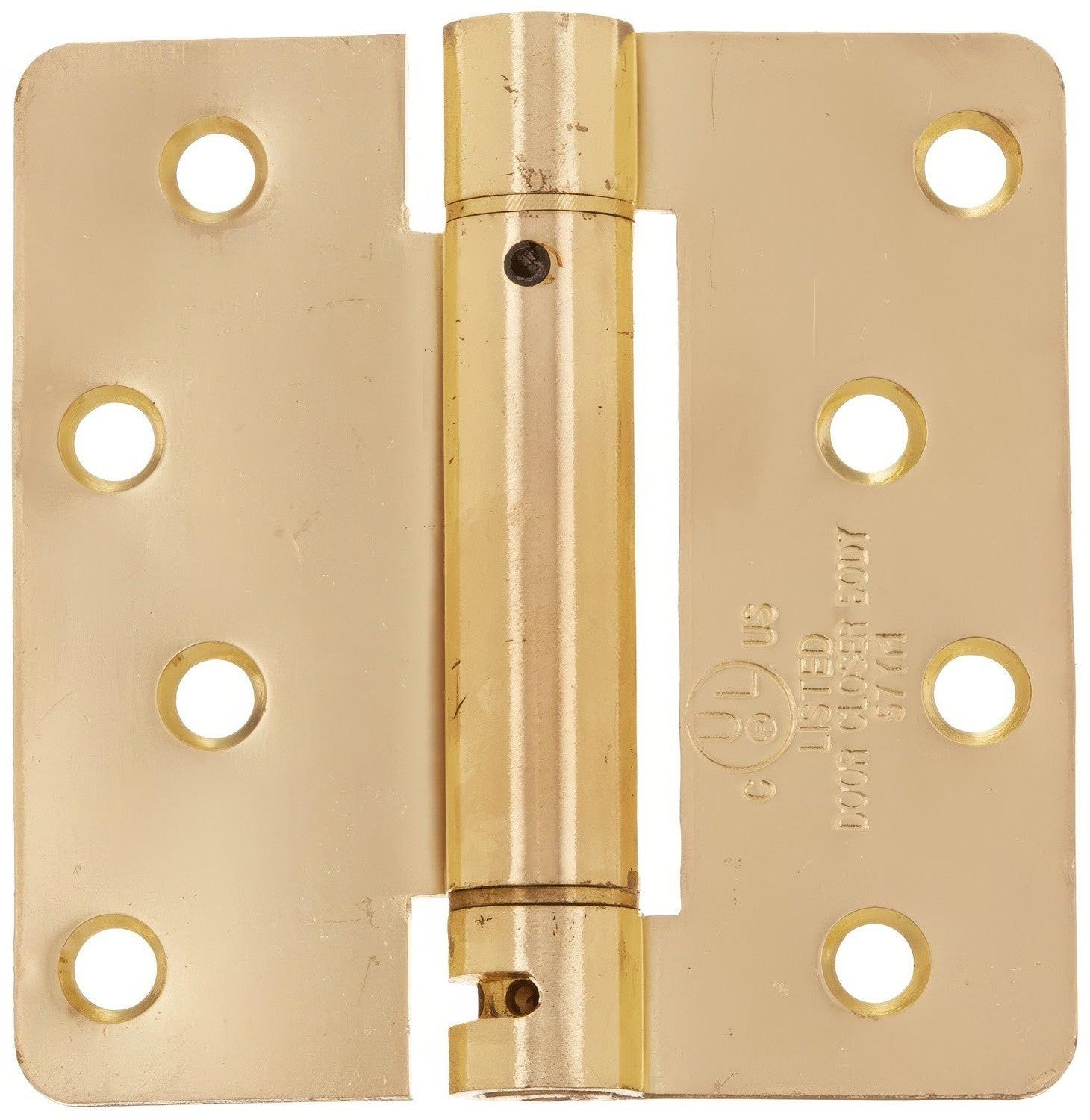 Deltana DSH4R4 4" x 4" NRP Spring Hinge with 1/4" Radius Corner - Sold Each.