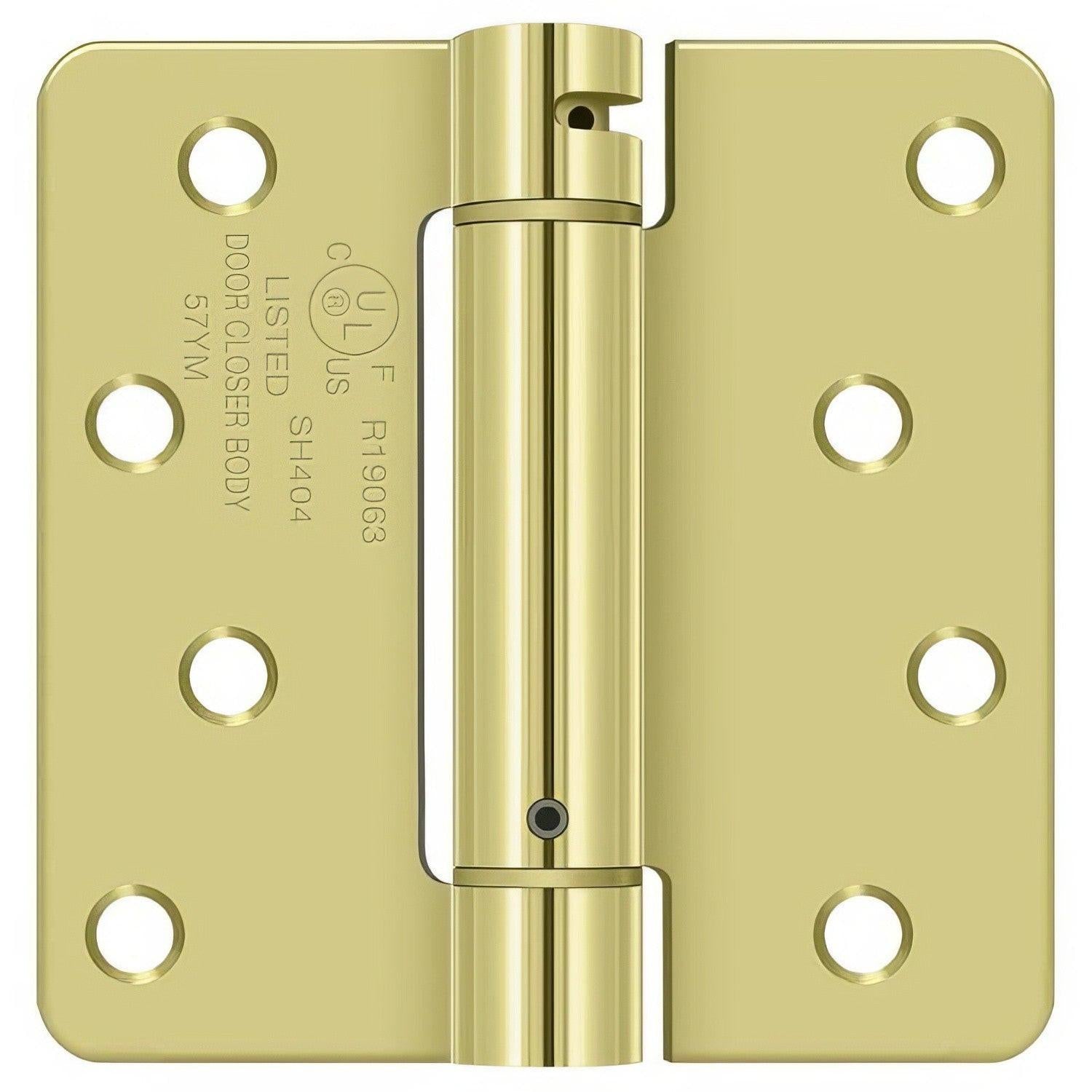 Deltana DSH4R4 4" x 4" NRP Spring Hinge with 1/4" Radius Corner - Sold Each.