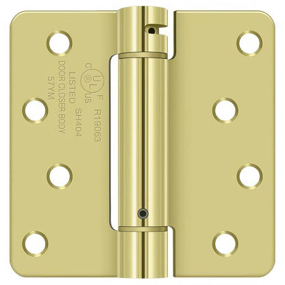 Deltana DSH4R4 4" x 4" NRP Spring Hinge with 1/4" Radius Corner - Sold Each.