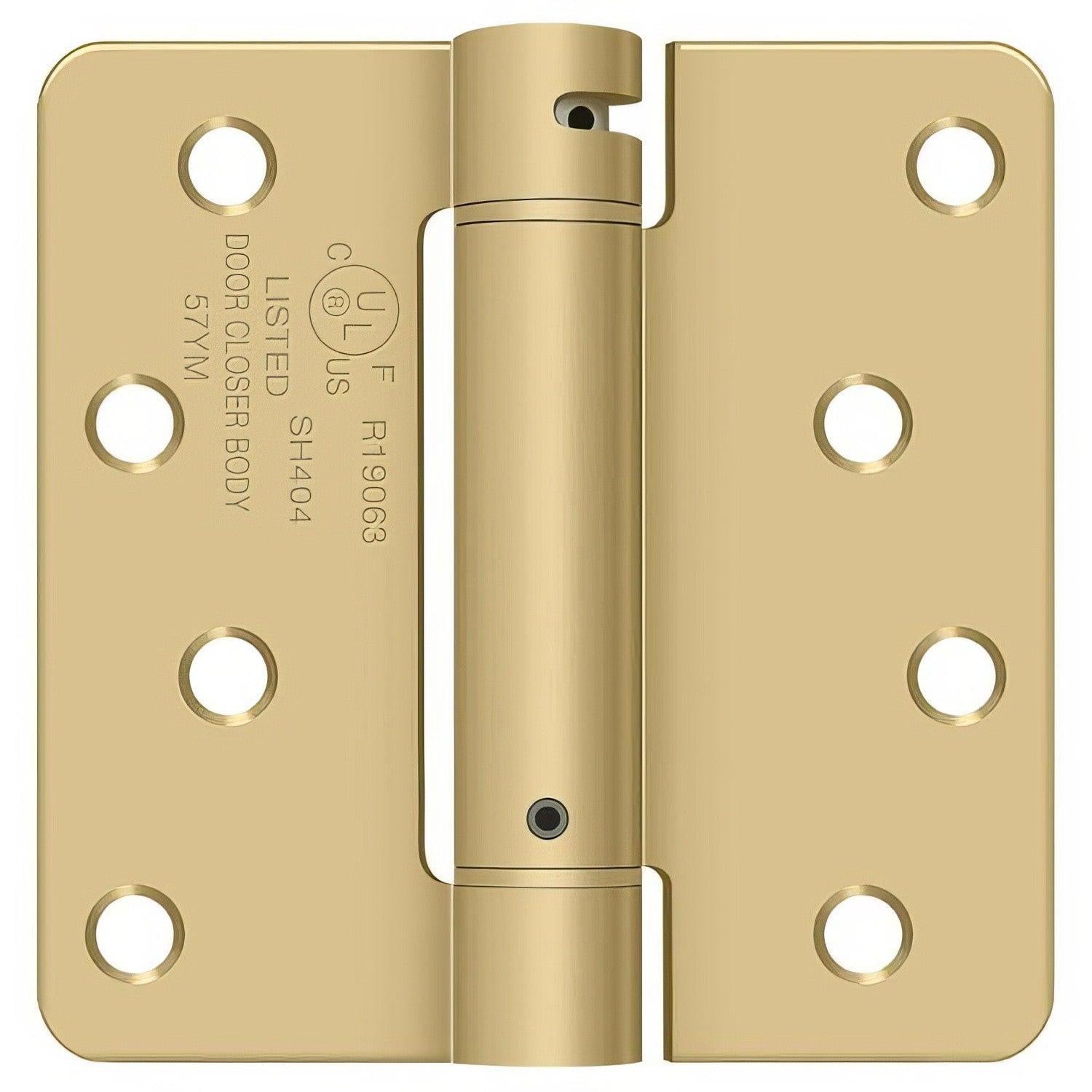 Deltana DSH4R4 4" x 4" NRP Spring Hinge with 1/4" Radius Corner - Sold Each.