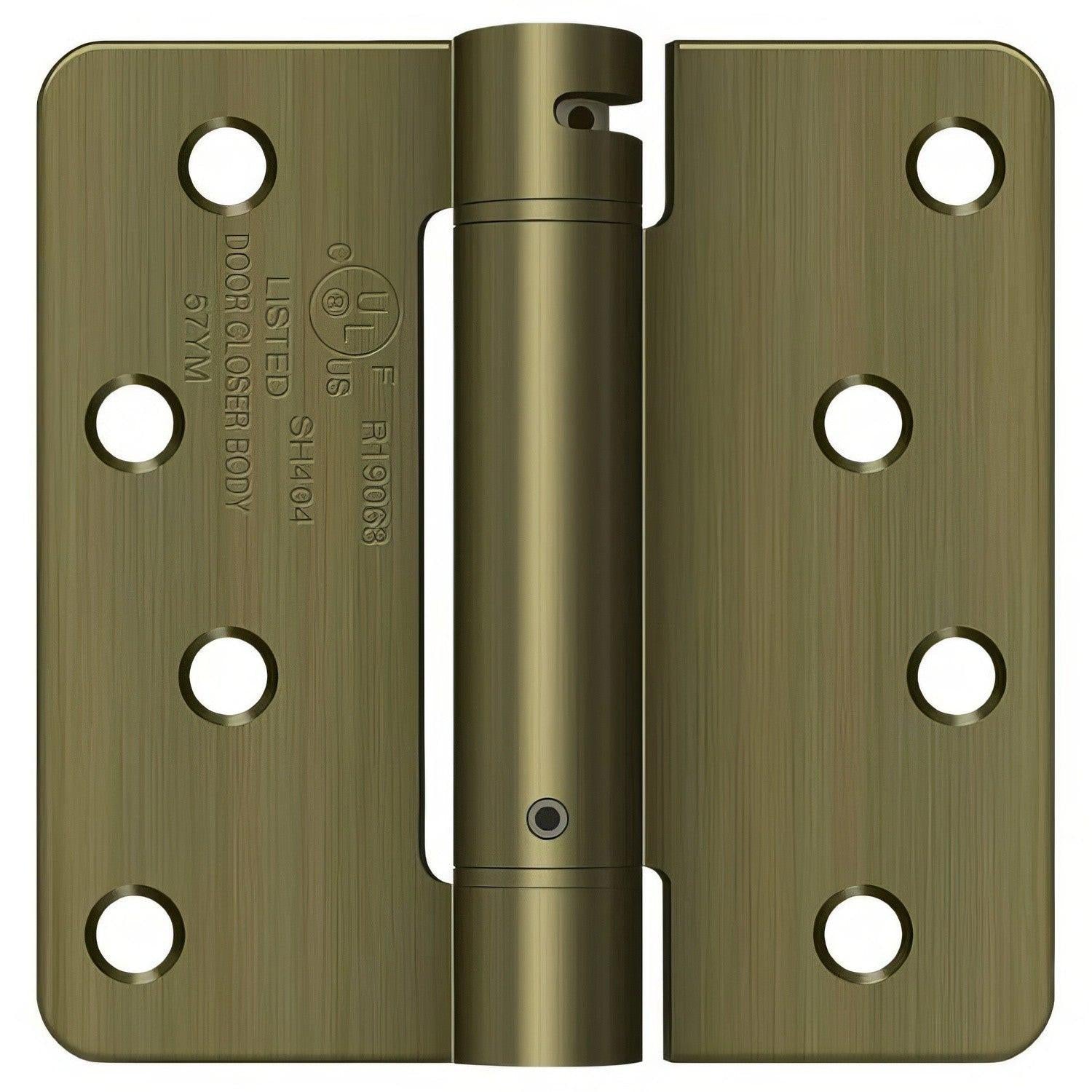 Deltana DSH4R4 4" x 4" NRP Spring Hinge with 1/4" Radius Corner - Sold Each.