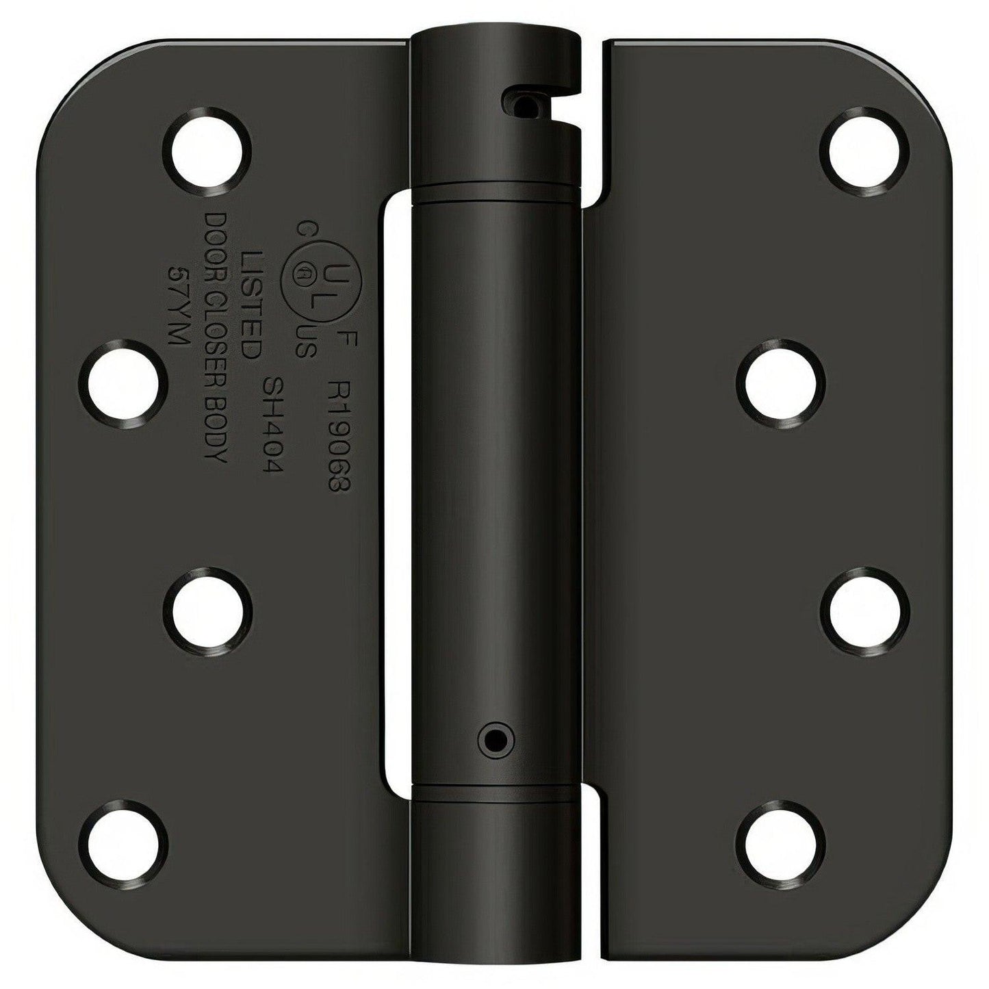 Deltana DSH4R5 4" x 4" NRP Spring Hinge with 5/8" Radius Corner - Sold Each.