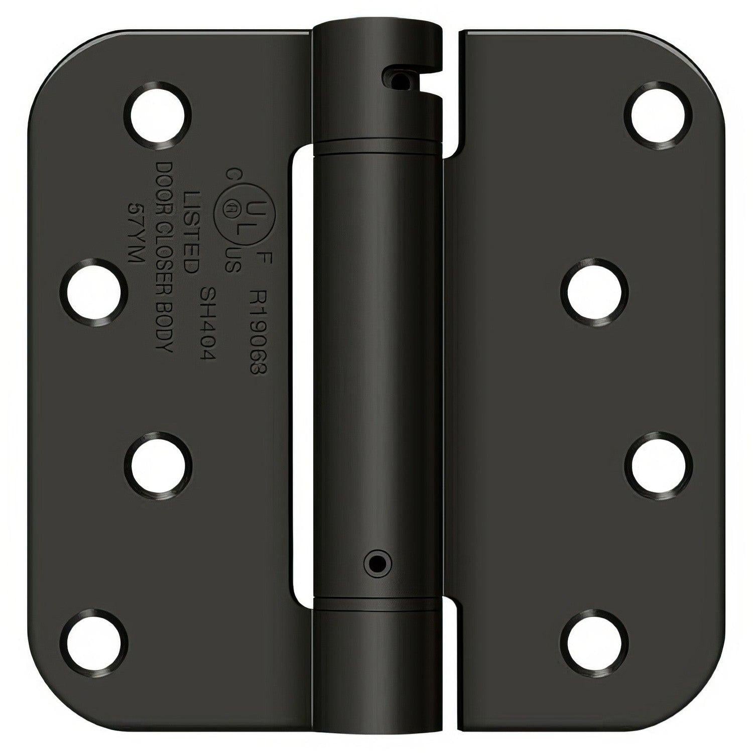 Deltana DSH4R5 4" x 4" NRP Spring Hinge with 5/8" Radius Corner - Sold Each.