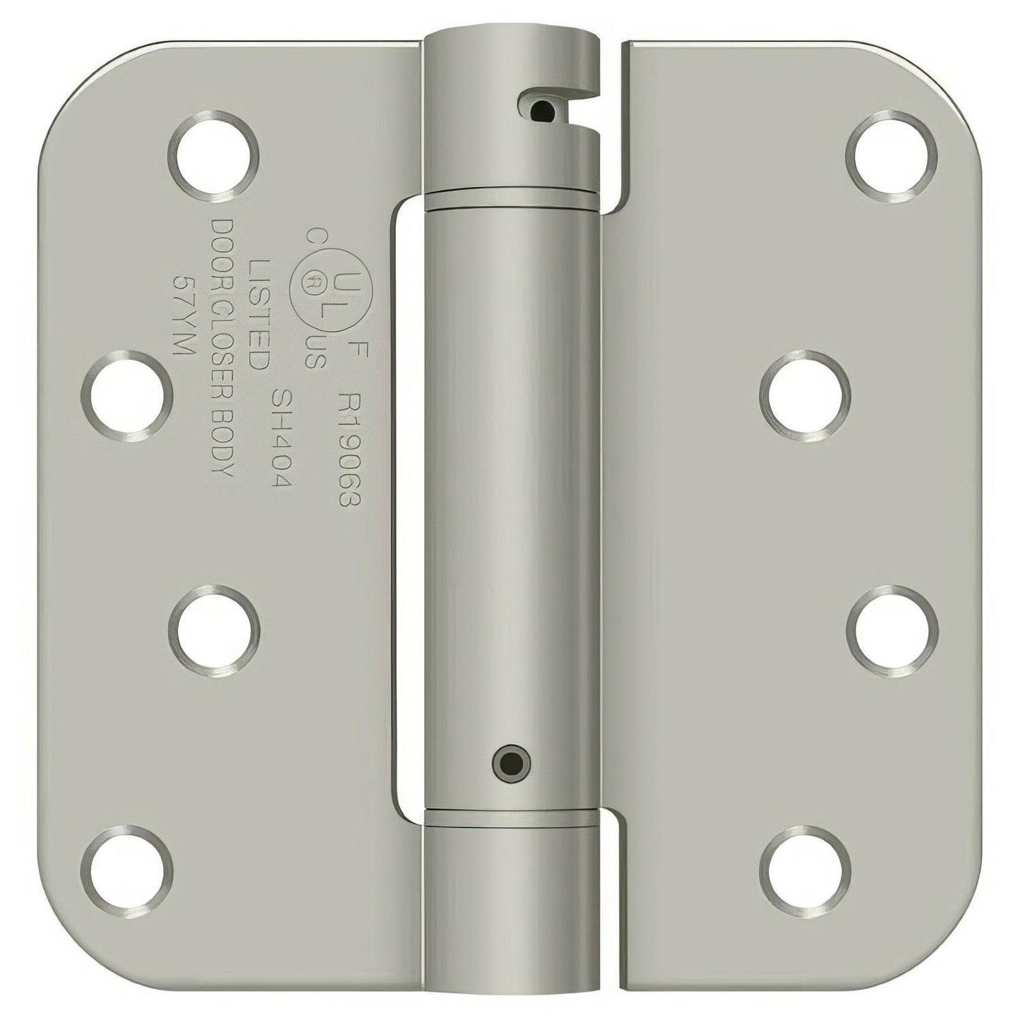 Deltana DSH4R5 4" x 4" NRP Spring Hinge with 5/8" Radius Corner - Sold Each.