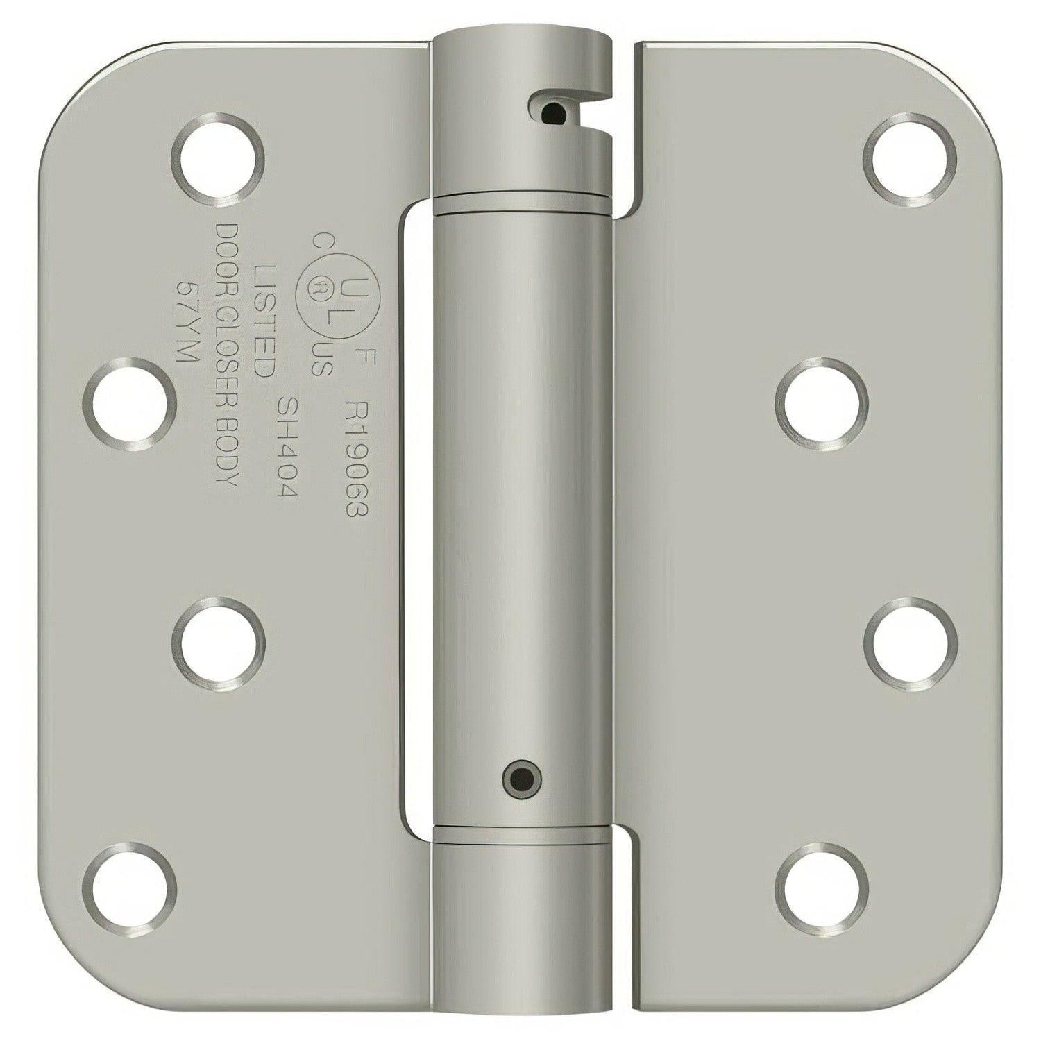 Deltana DSH4R5 4" x 4" NRP Spring Hinge with 5/8" Radius Corner - Sold Each.