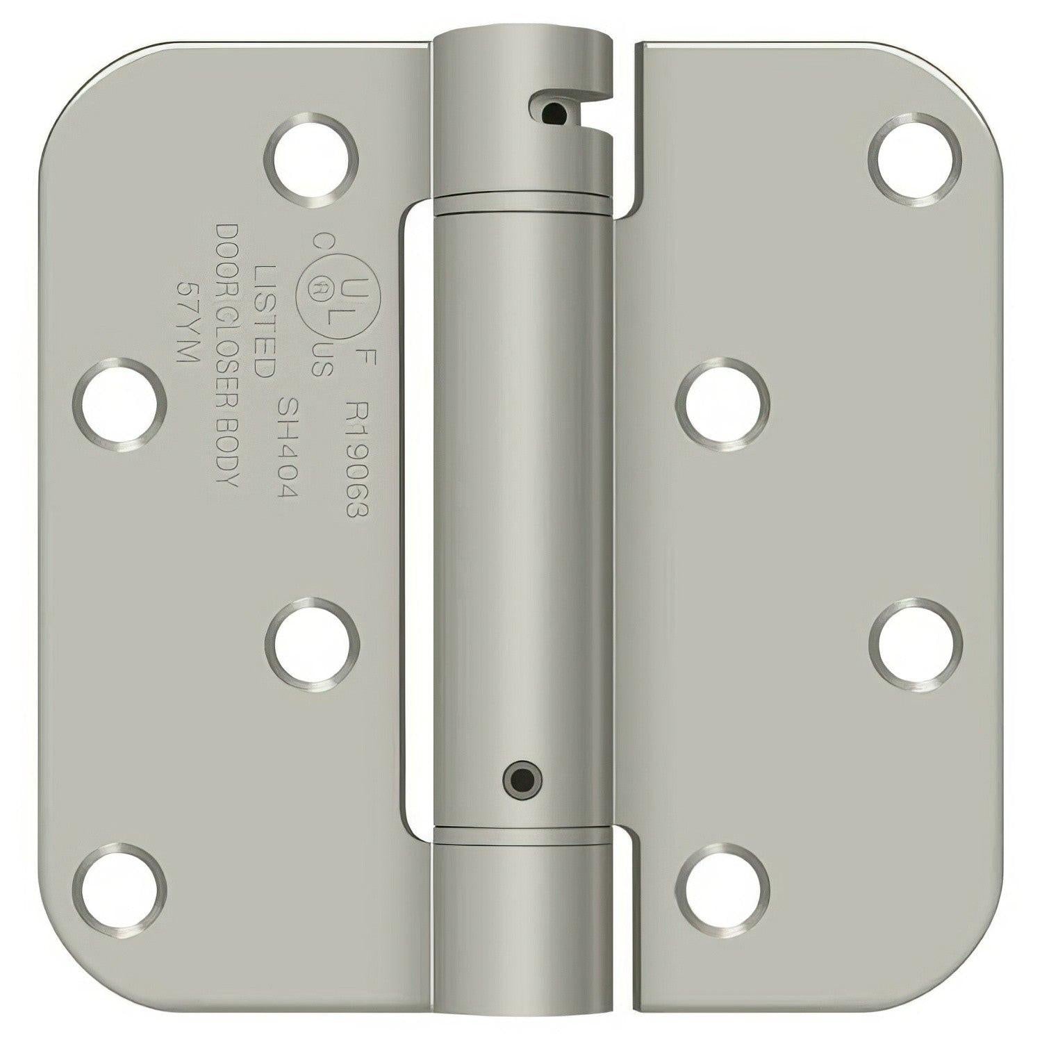 Deltana DSH4R5BM 4" x 4" NRP Spring Hinge with 5/8" Radius Corner - Sold Each.