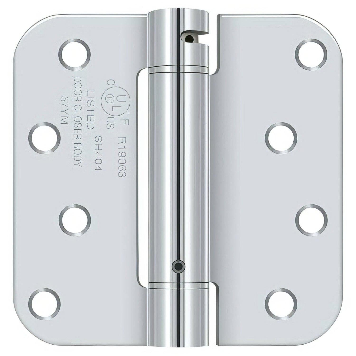 Deltana DSH4R5 4" x 4" NRP Spring Hinge with 5/8" Radius Corner - Sold Each.