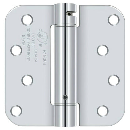 Deltana DSH4R5 4" x 4" NRP Spring Hinge with 5/8" Radius Corner - Sold Each.
