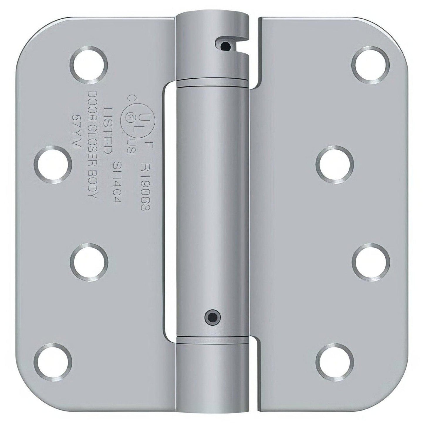 Deltana DSH4R5 4" x 4" NRP Spring Hinge with 5/8" Radius Corner - Sold Each.