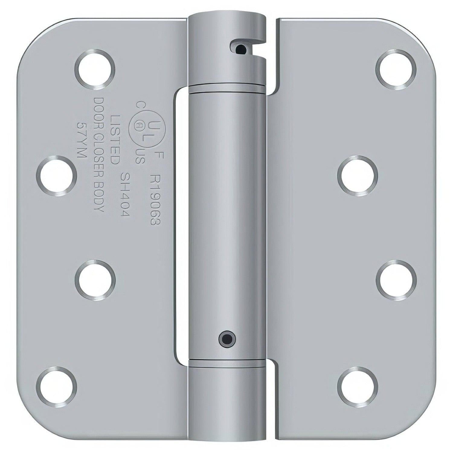 Deltana DSH4R5 4" x 4" NRP Spring Hinge with 5/8" Radius Corner - Sold Each.