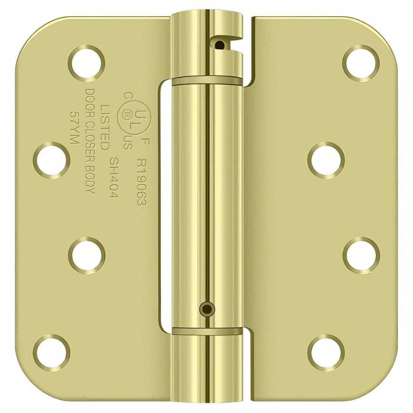 Deltana DSH4R5 4" x 4" NRP Spring Hinge with 5/8" Radius Corner - Sold Each.