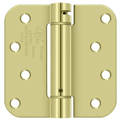 Deltana DSH4R5 4" x 4" NRP Spring Hinge with 5/8" Radius Corner - Sold Each.