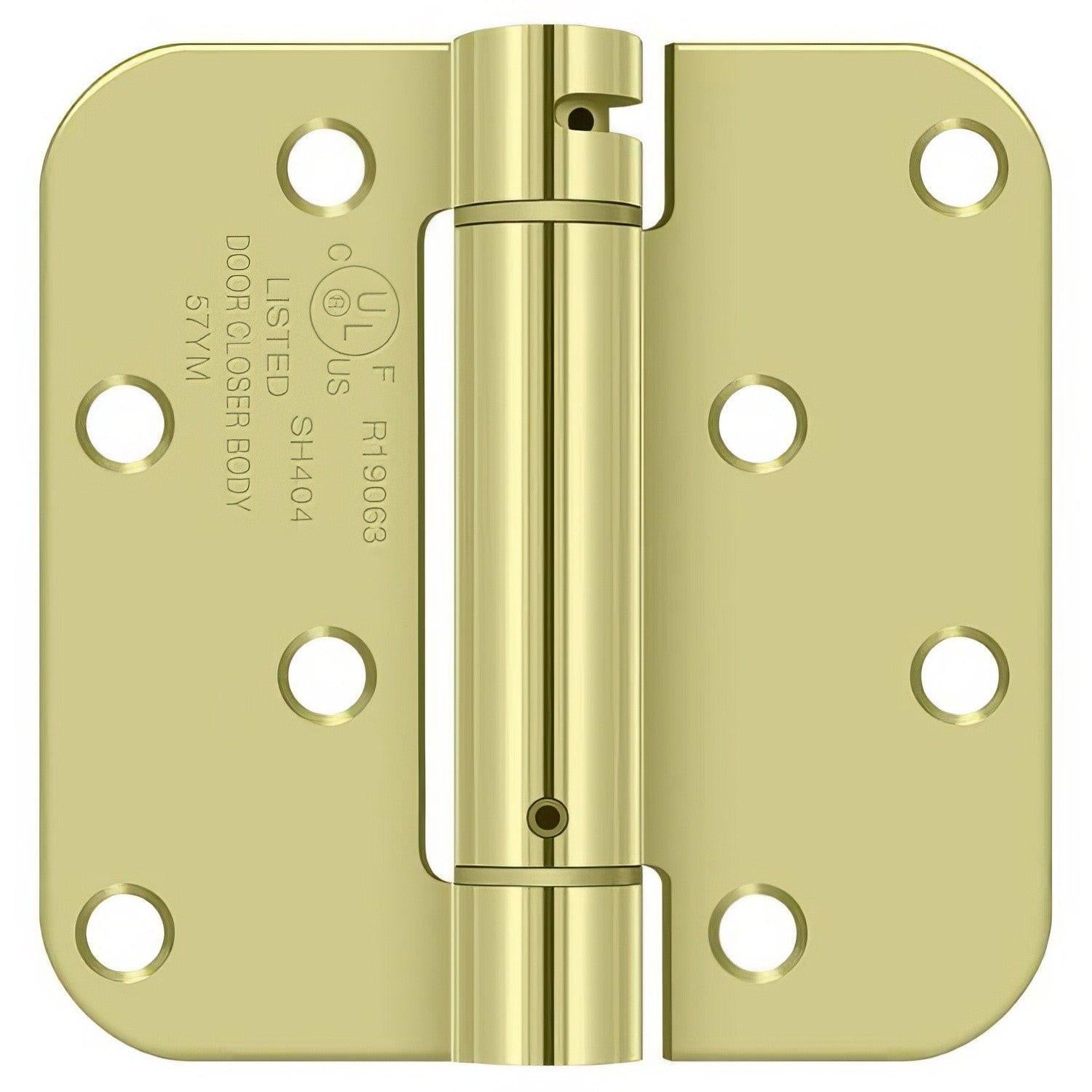 Deltana DSH4R5BM 4" x 4" NRP Spring Hinge with 5/8" Radius Corner - Sold Each.