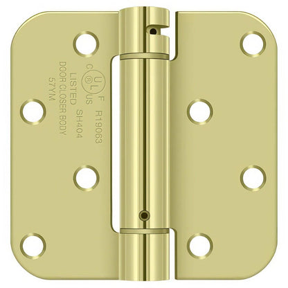 Deltana DSH4R5BM 4" x 4" NRP Spring Hinge with 5/8" Radius Corner - Sold Each.