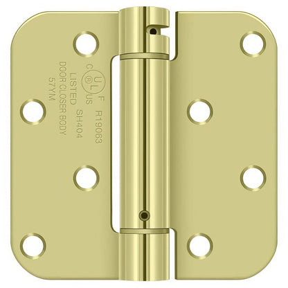 Deltana DSH4R5BM 4" x 4" NRP Spring Hinge with 5/8" Radius Corner - Sold Each