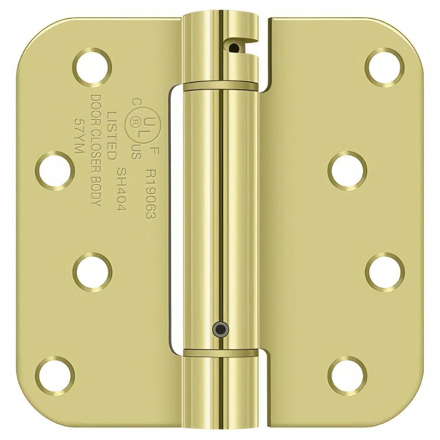 Deltana DSH4R5 4" x 4" NRP Spring Hinge with 5/8" Radius Corner - Sold Each.