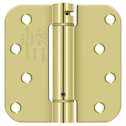 Deltana DSH4R5 4" x 4" NRP Spring Hinge with 5/8" Radius Corner - Sold Each.