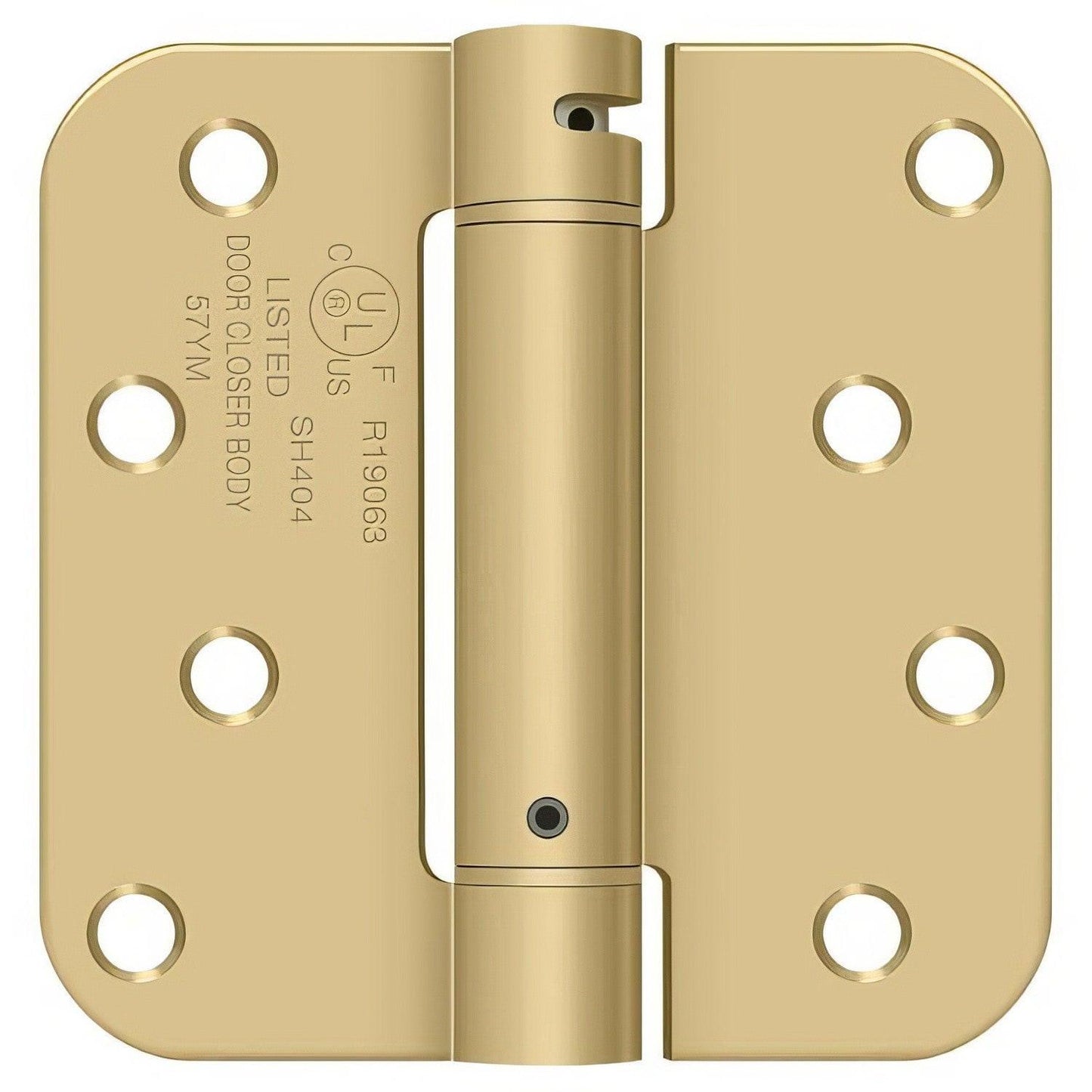 Deltana DSH4R5 4" x 4" NRP Spring Hinge with 5/8" Radius Corner - Sold Each.
