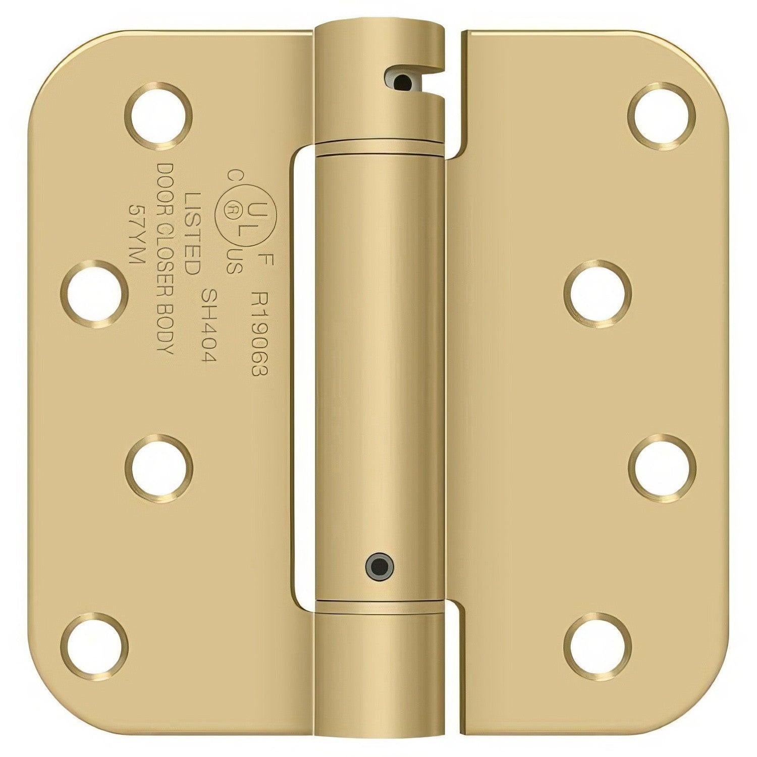 Deltana DSH4R5 4" x 4" NRP Spring Hinge with 5/8" Radius Corner - Sold Each.