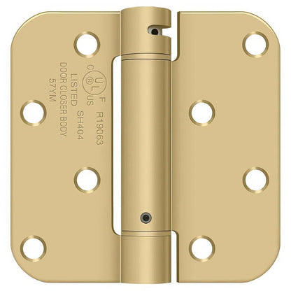 Deltana DSH4R5BM 4" x 4" NRP Spring Hinge with 5/8" Radius Corner - Sold Each.