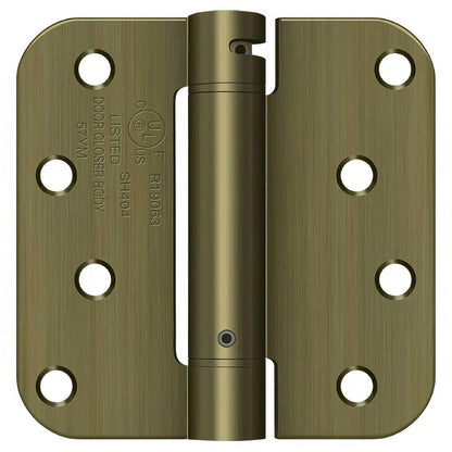 Deltana DSH4R5 4" x 4" NRP Spring Hinge with 5/8" Radius Corner - Sold Each.