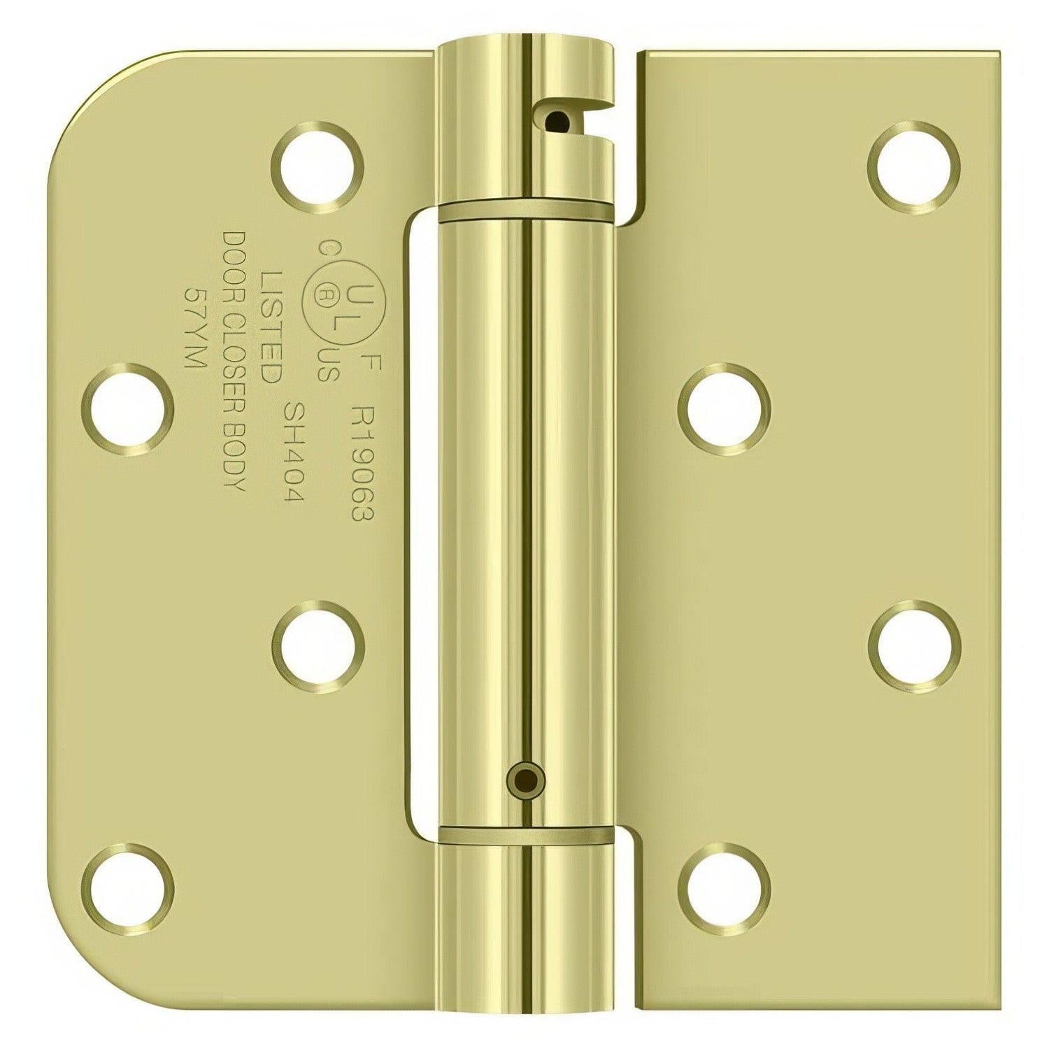 Deltana DSH4R5TT 4" x 4" Square Corner Spring Hinge - Single Hinge.