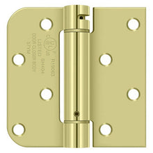 Deltana DSH4R5TT 4" x 4" Square Corner Spring Hinge - Single Hinge