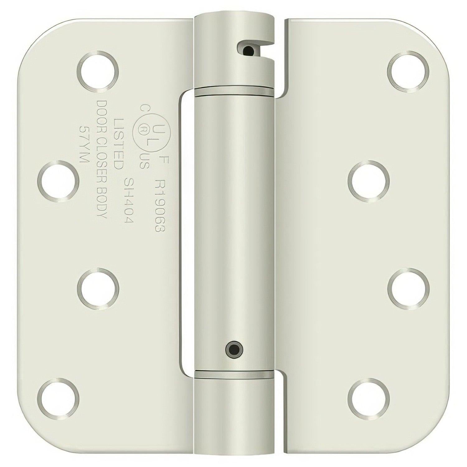 Deltana DSH4R5 4" x 4" NRP Spring Hinge with 5/8" Radius Corner - Sold Each.