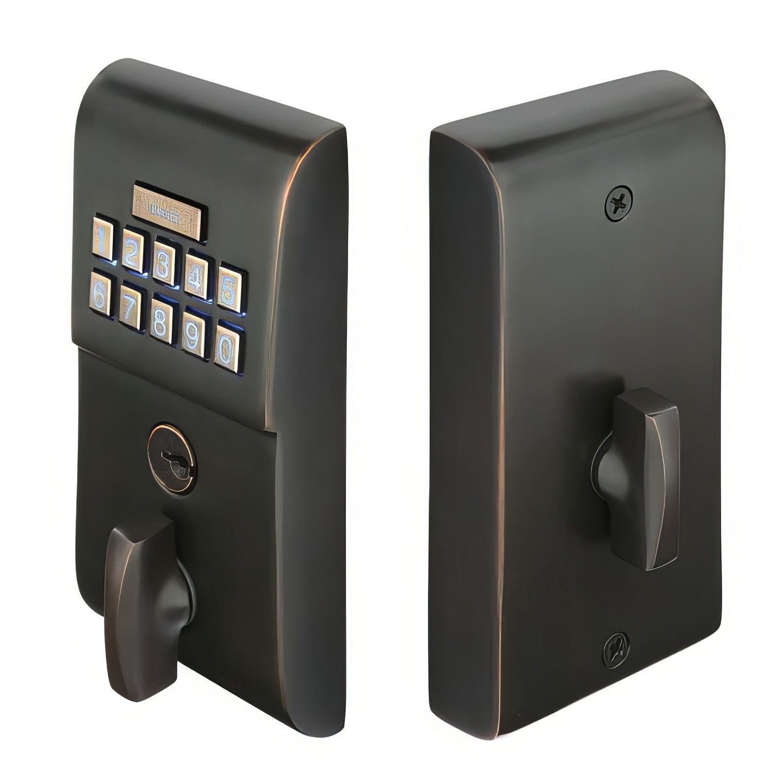 Emtek Brass Modern Single Cylinder Solid Brass Electronic Deadbolt