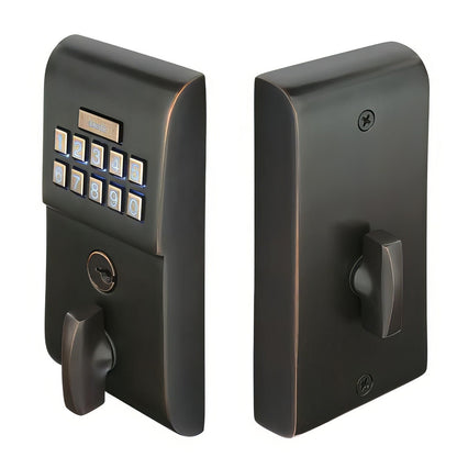 Emtek Brass Modern Single Cylinder Solid Brass Electronic Deadbolt