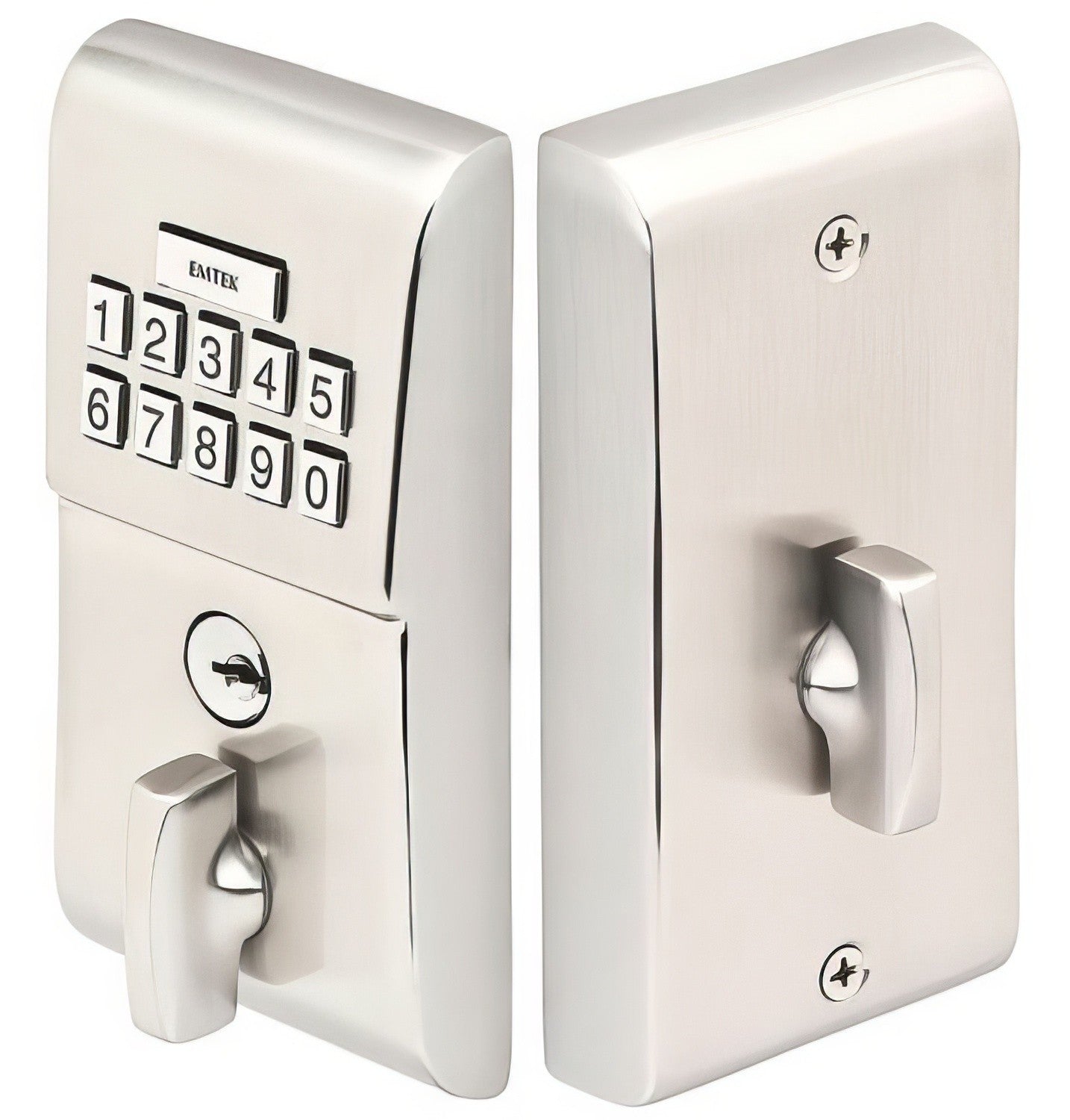 Emtek Brass Modern Single Cylinder Solid Brass Electronic Deadbolt