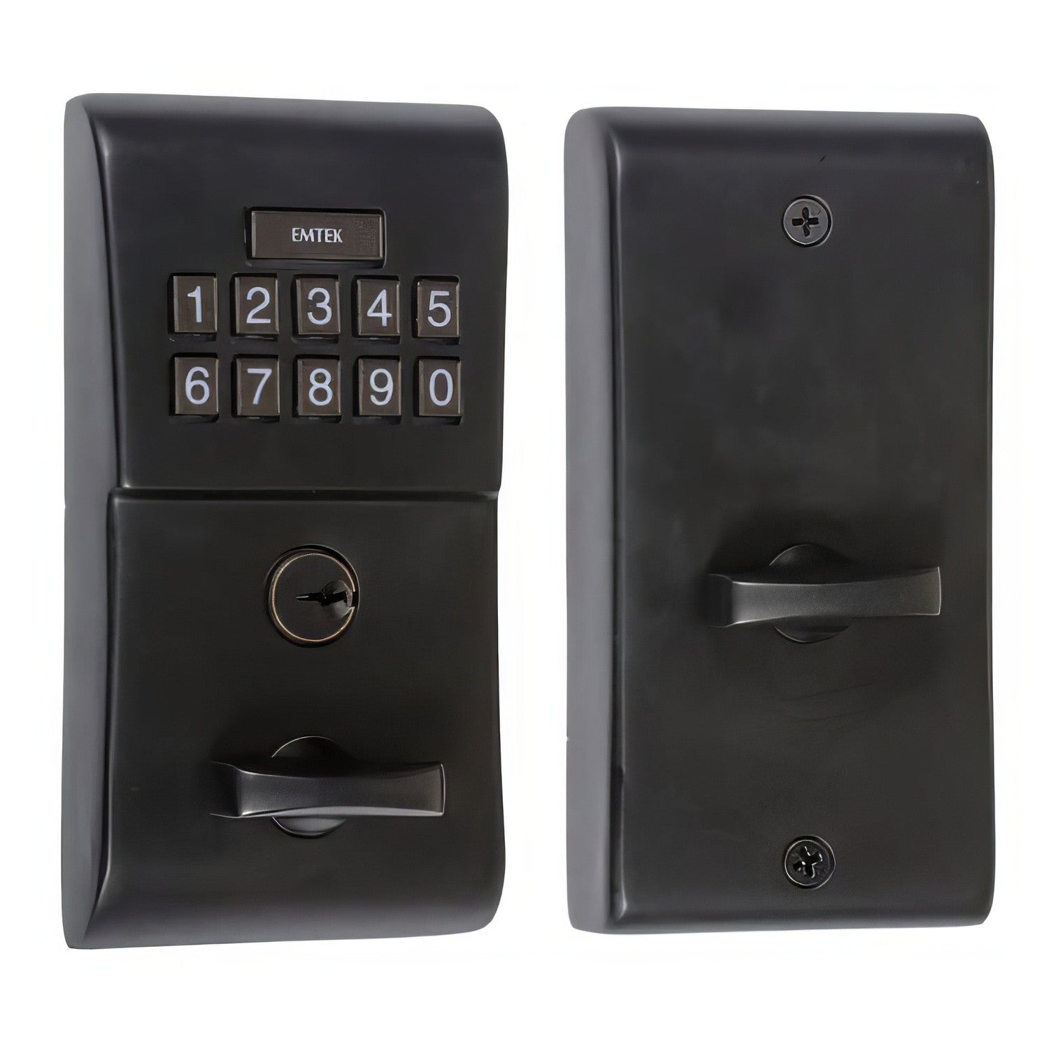 Emtek Brass Modern Single Cylinder Solid Brass Electronic Deadbolt