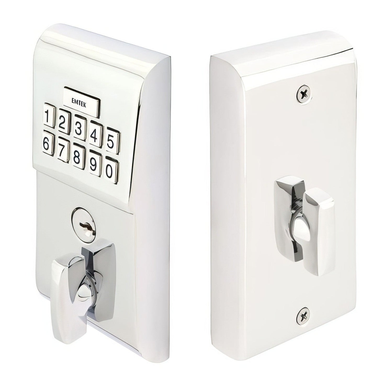 Emtek Brass Modern Single Cylinder Solid Brass Electronic Deadbolt